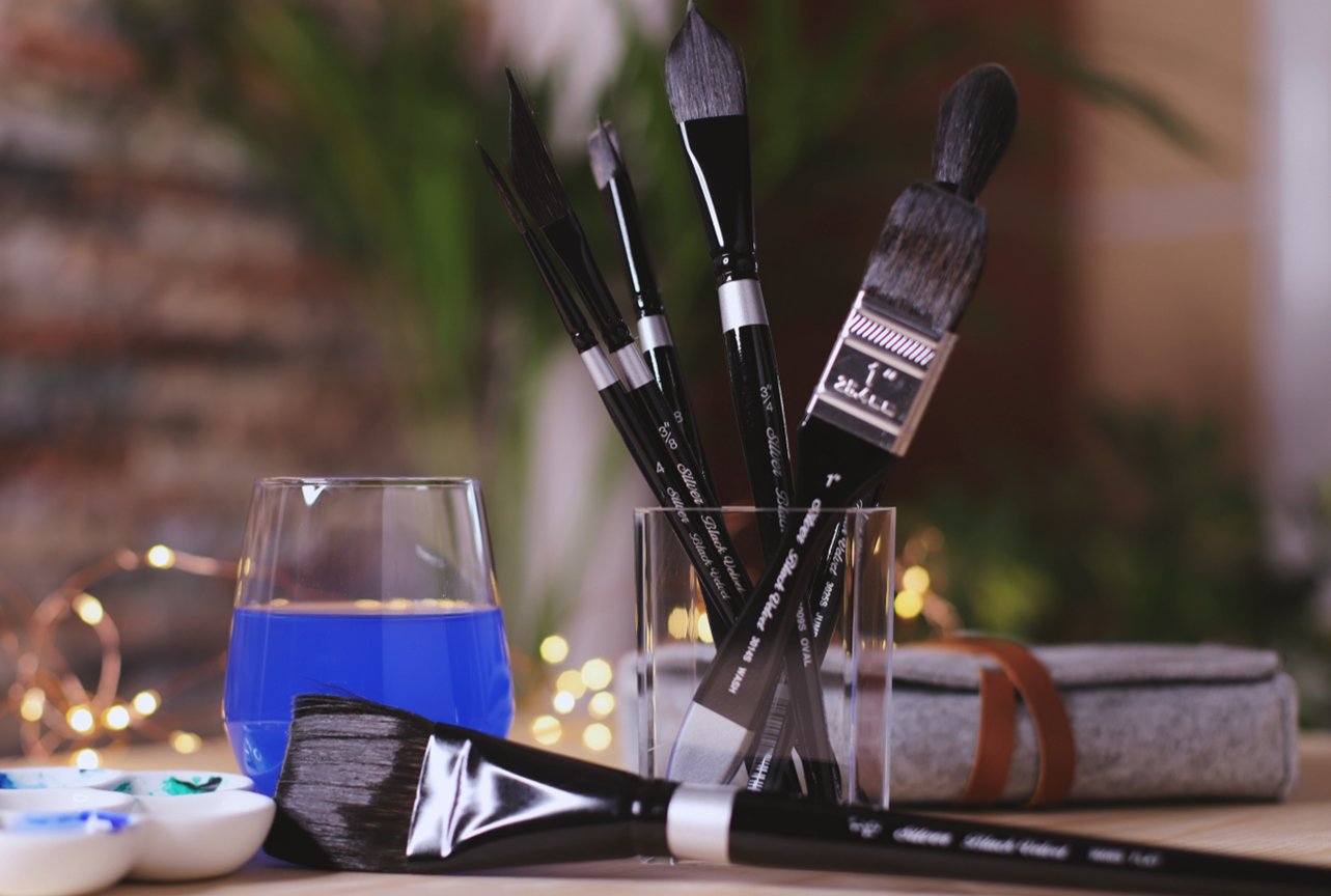Silver Brush Black Velvet - Aquarel, Inkt & Gouache penseel Round - Serie 3000S - maat 20 | Be Creative Shop