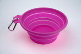 Silver Essentials Round Collapsible Silicone Water Bowl - Magenta | 1200ml | 9003