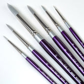 Silver Silk 88® 6pc Round Brush Set | Short Handle | SS-8876S