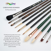 Christopher Remmers Essentials 10pc Professional Oil Brush | CH-9910 - 10 pc Long Handle