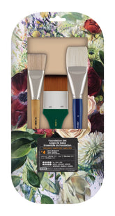 Foundation & Background 3pc Oil & Acrylic Set | Short Handle | FB-9001S - Oil & Acrylic Set