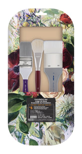 Foundation & Background 3pc Watercolor Set | Short Handle | FB-9002S - Watercolor Set
