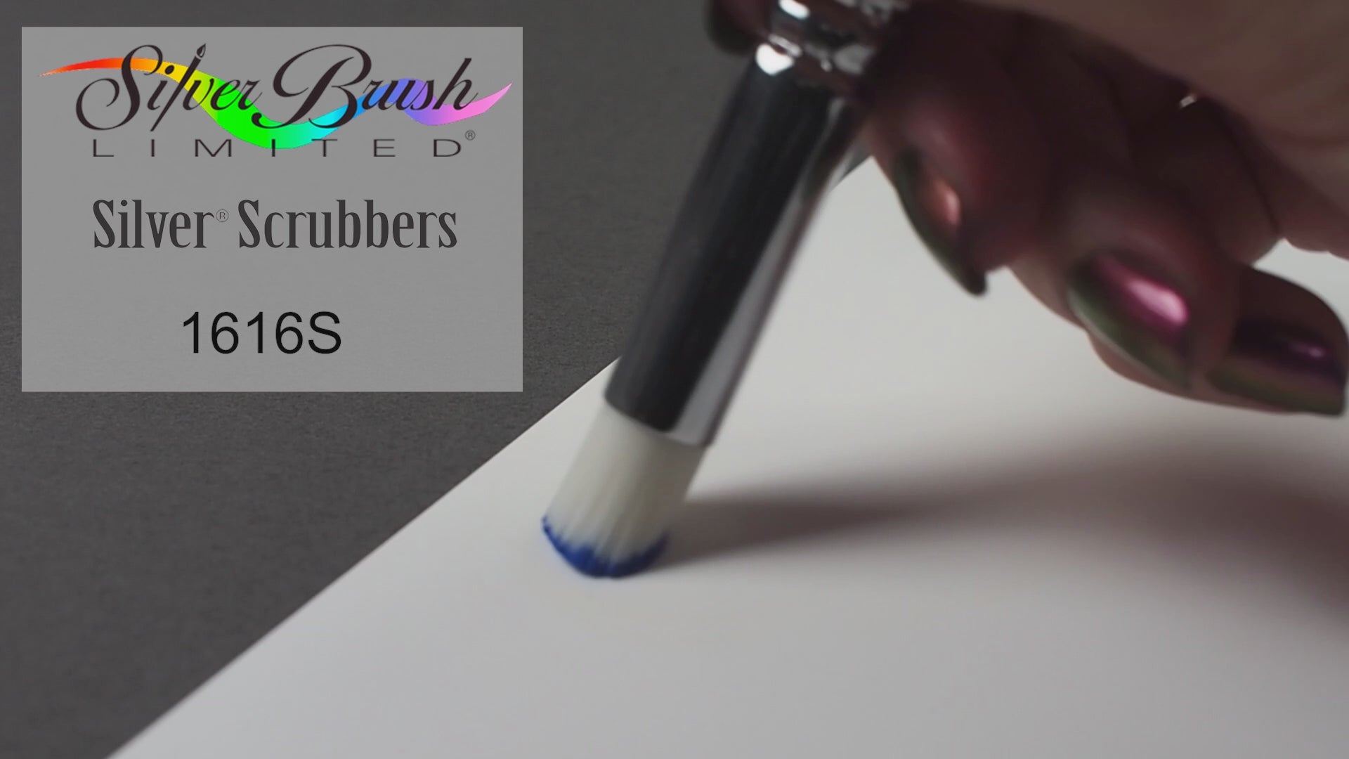 Silver Scrubber™ Deerfoot Paintbrush | Short Handle | 1616S