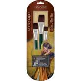 Ruby Satin® 3pc Background Painting Set | Short Handle | RSS-2573S - Background Painting Set