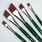 Ruby Satin® 5pc Angle Brush Set | Short Handle | RS-2551S - Short Handle Angles