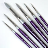 Silver Silk 88® 6pc Round Brush Set | Short Handle | SS-8876S - Short Handle Rounds