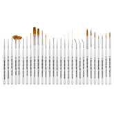 Ultra Mini® 29pc Complete Brush Set | Short Handle | UMS-2429S - Complete Miniature Brush Set