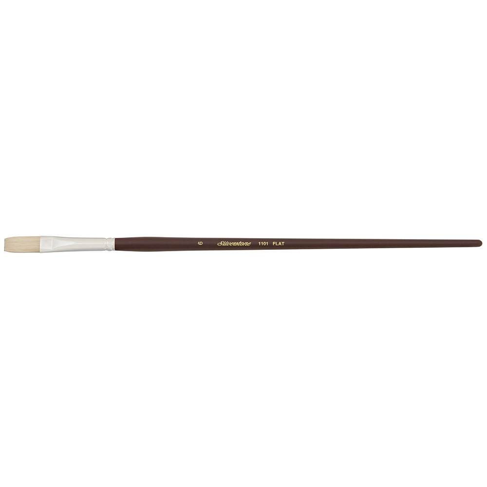 Silverstone® Flat Paintbrush | Long Handle | 1101