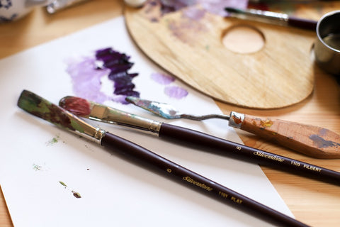 Silverstone® Filbert Paintbrush | Long Handle | 1103