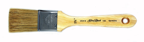 Superior White Bristle Flat BulletCutter Paintbrush | Short Handle | 1414S