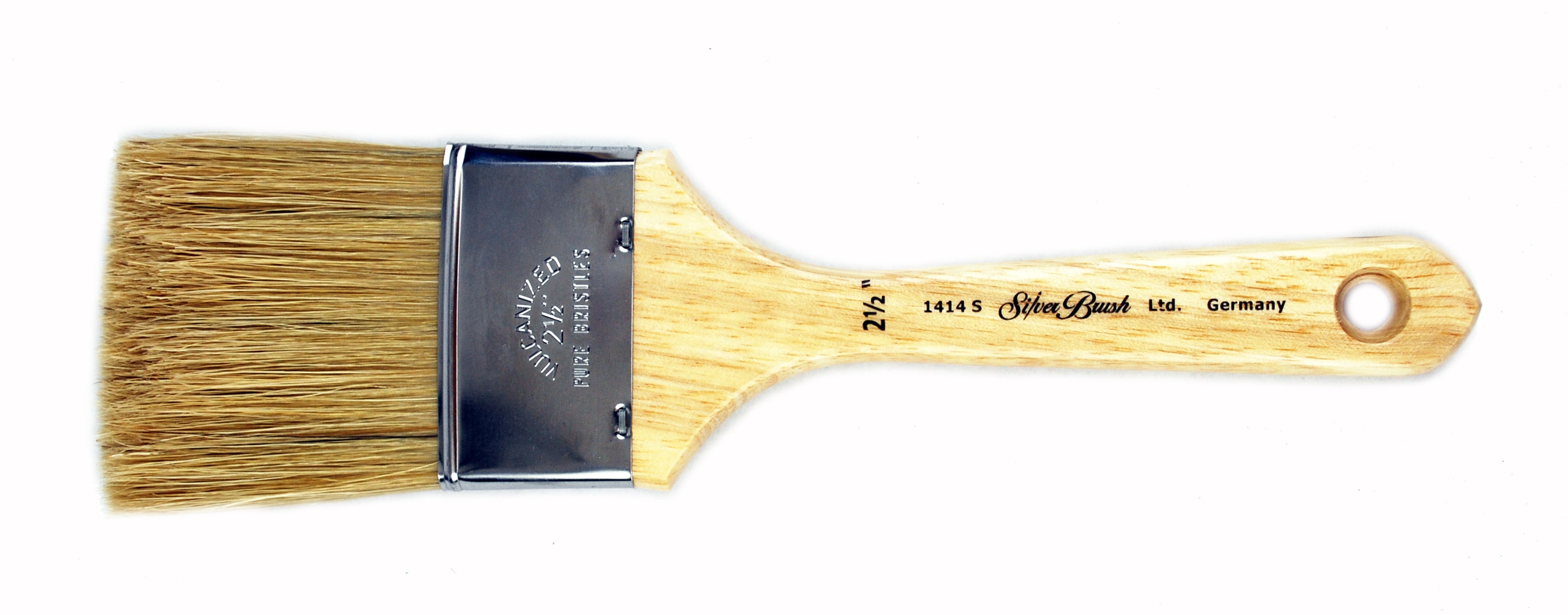 Superior White Bristle Flat BulletCutter Paintbrush | Short Handle | 1414S