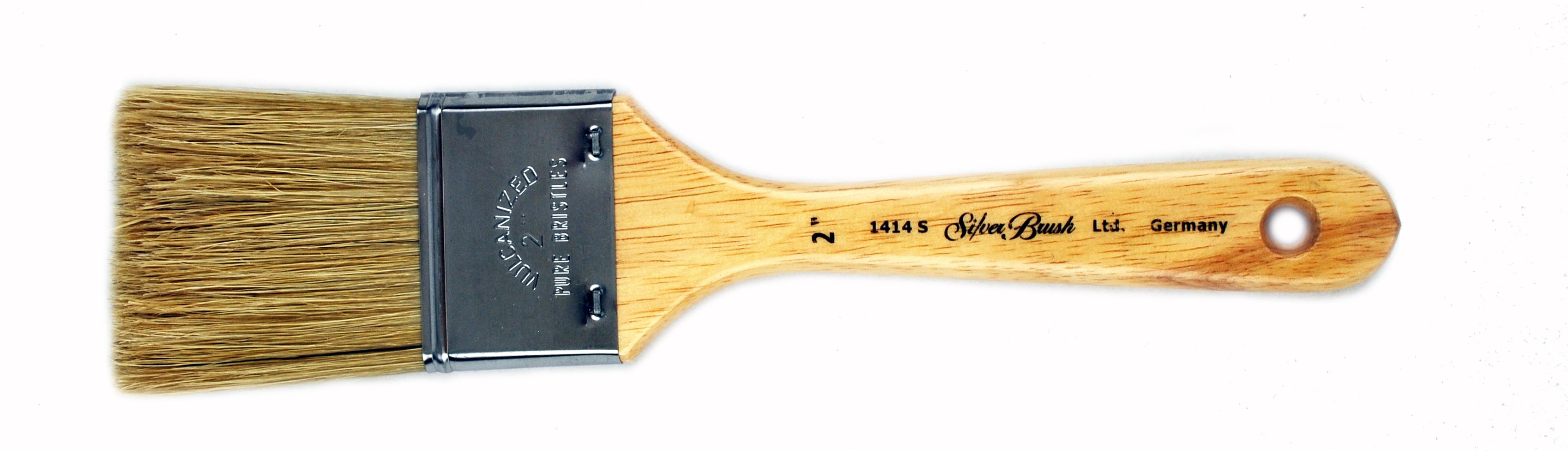 Superior White Bristle Flat BulletCutter Paintbrush | Short Handle | 1414S