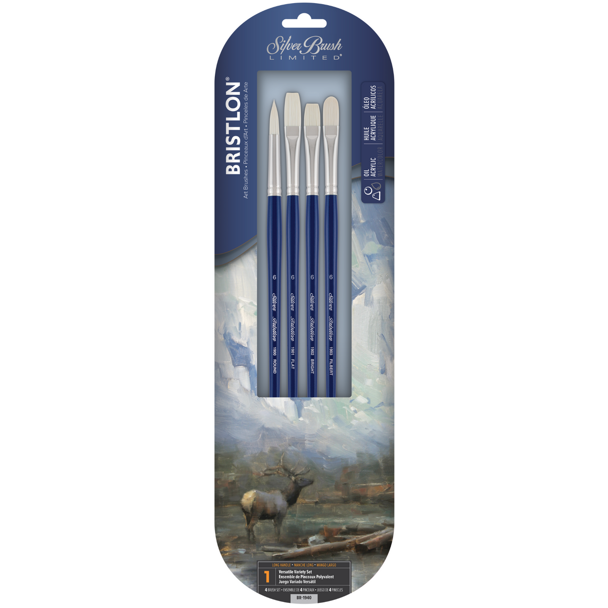 Bristlon® 4pc Versatile Variety Set | Long Handle | BR-1940