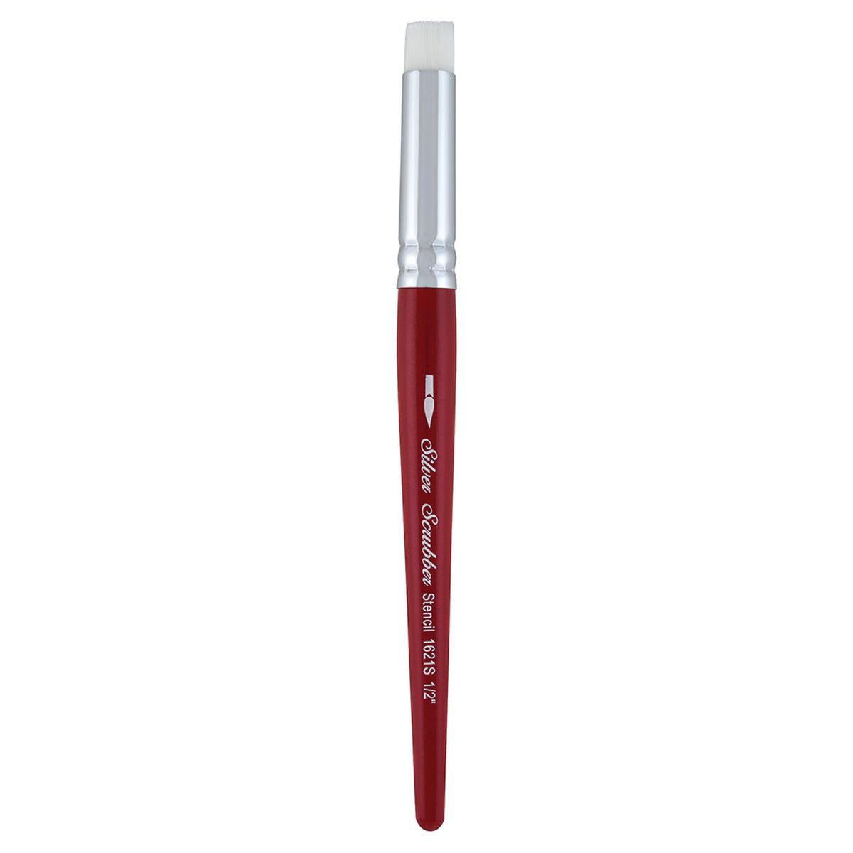 Silver Scrubber™ Stencil Paintbrush | Short Handle | 1621S