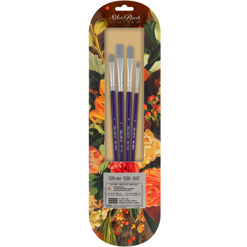 Silver Silk 88® 4pc Acrylic Variety Set | Long Handle | SK-8004