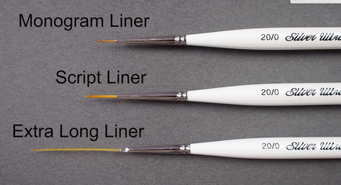 Ultra Mini® Script Liner Paintbrush | Short Handle | 2407S