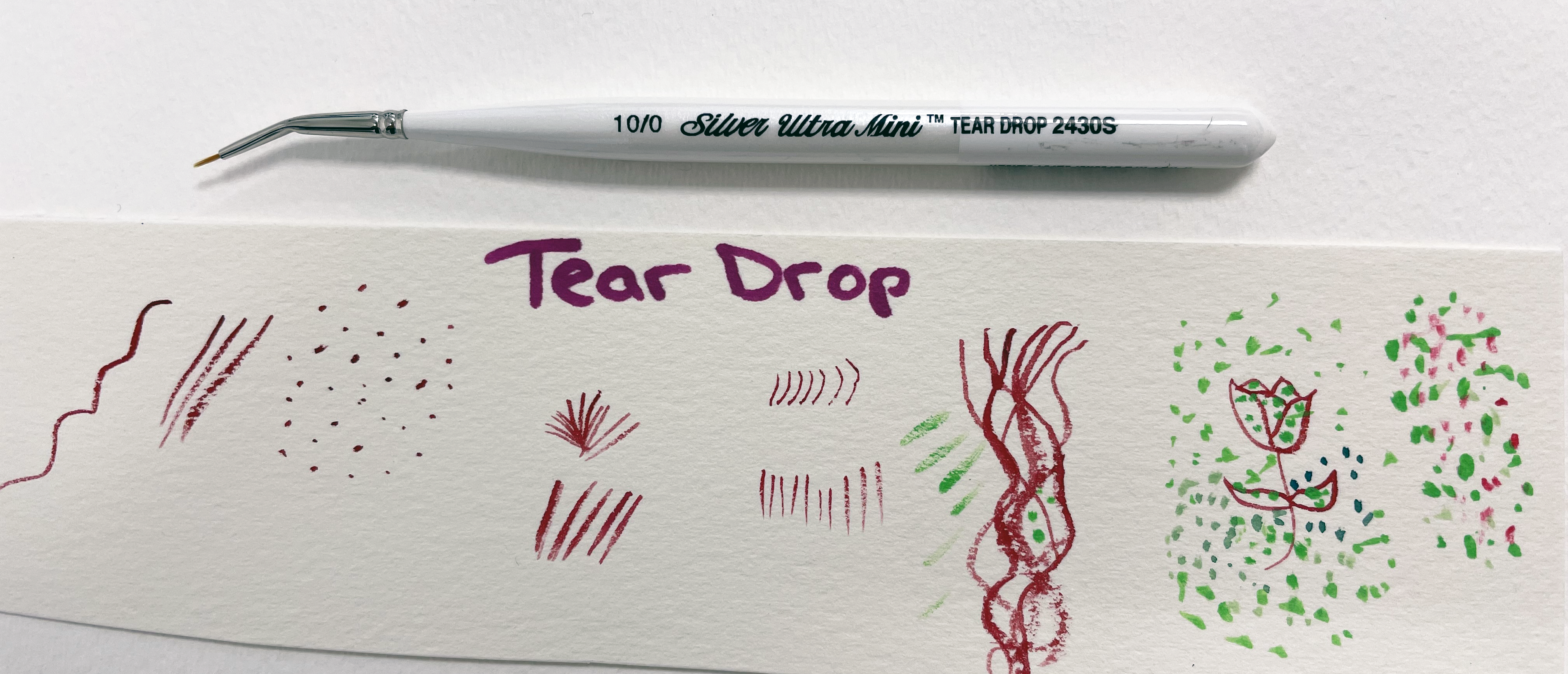 Ultra Mini® Tear Drop Paintbrush | Short Handle | 2430S