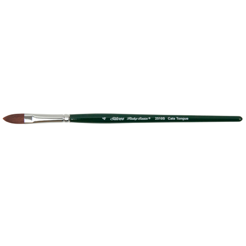 Ruby Satin® Cats Tongue Paintbrush | Short Handle | 2510S