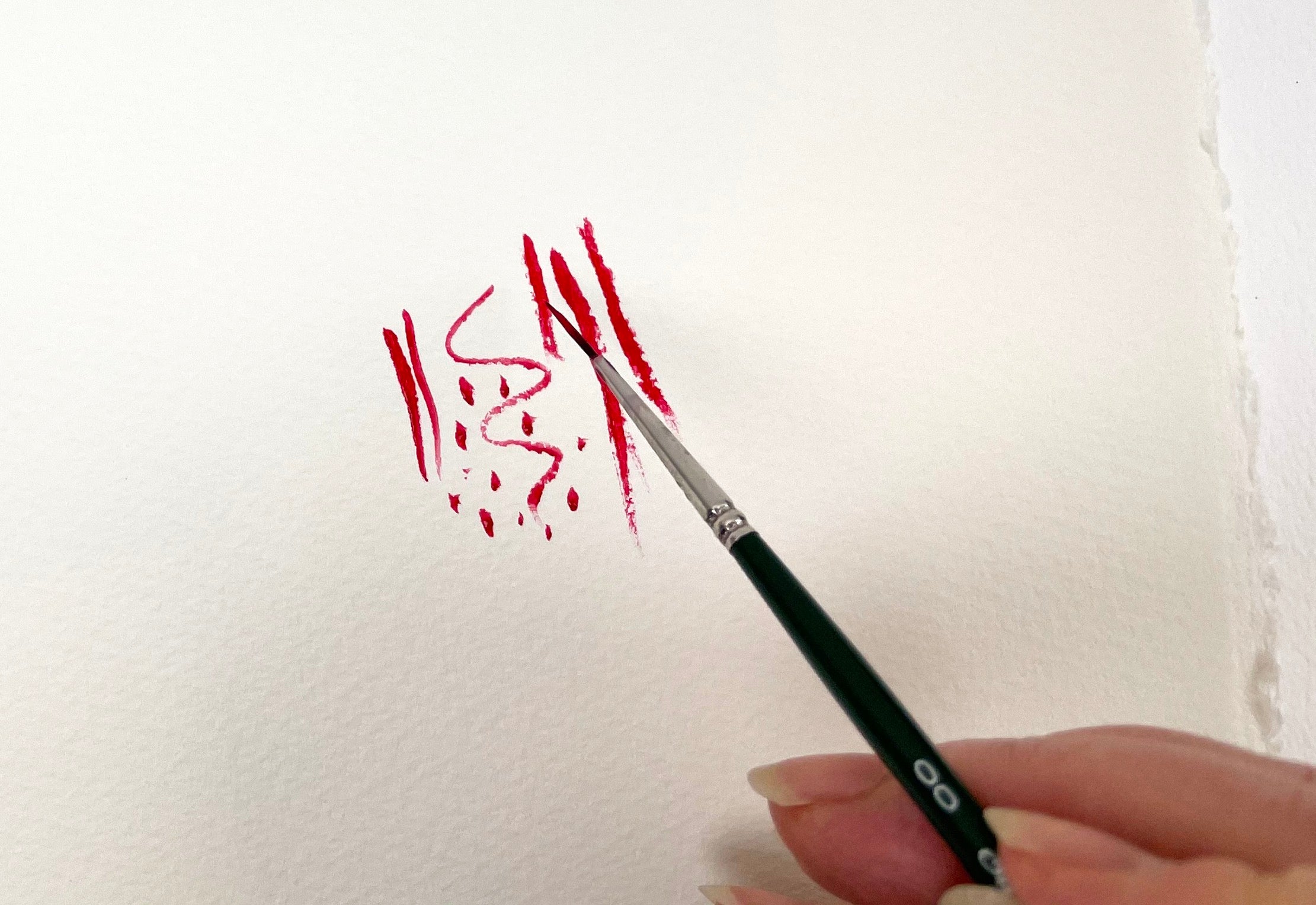 Ruby Satin® Monogram Liner Paintbrush | Short Handle | 2522S