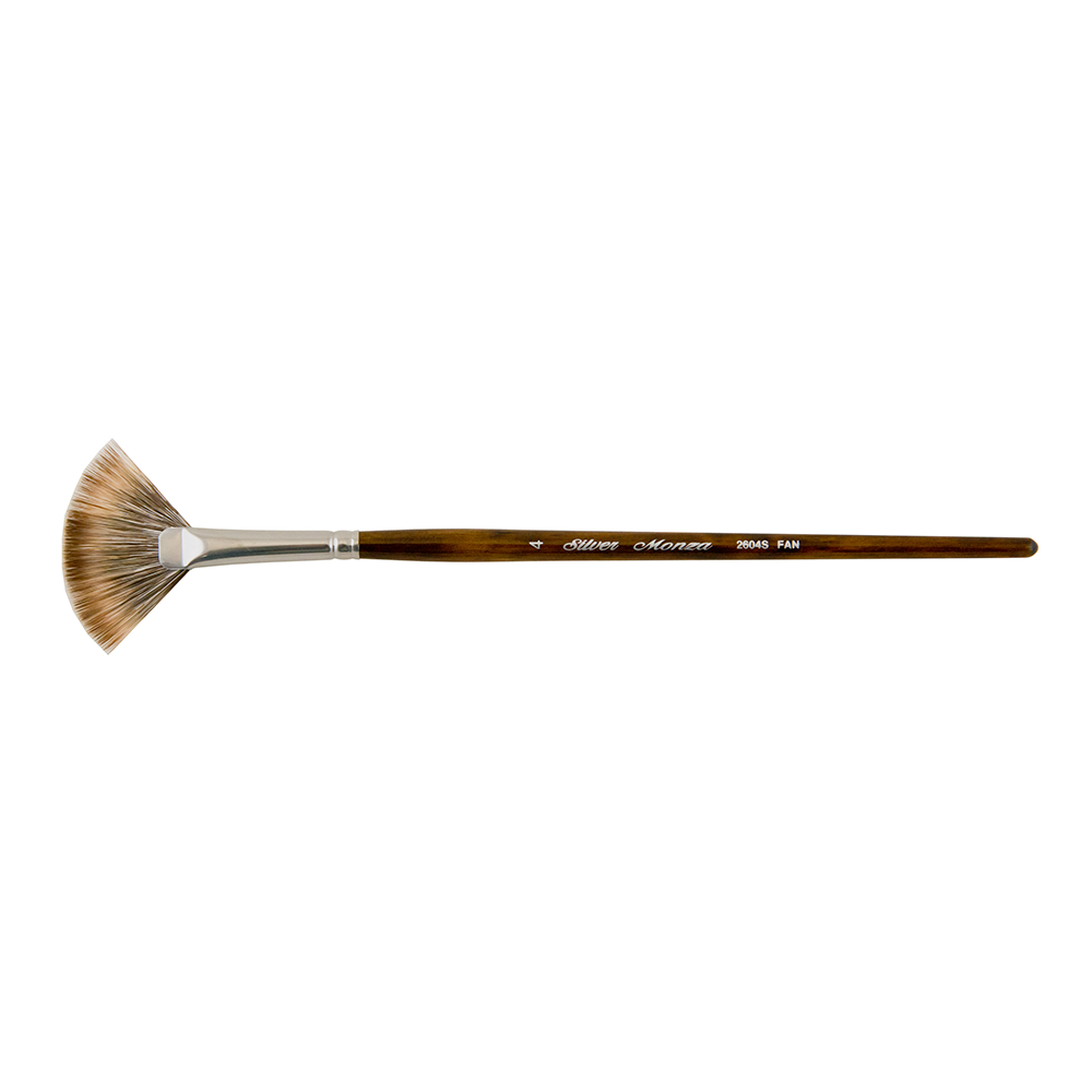 Monza® Fan Paintbrush | Short Handle | 2604S