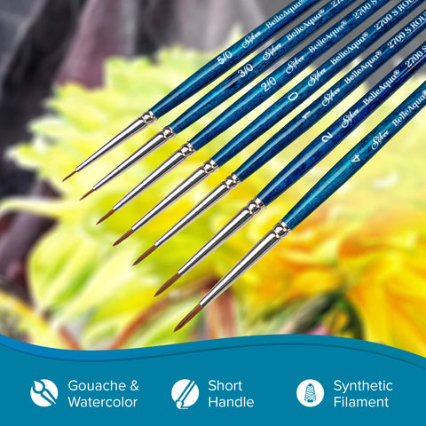 BelleAqua® Stroke Paintbrush | Short Handle | 2711S