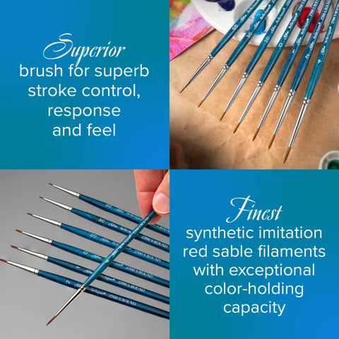BelleAqua® Stroke Paintbrush | Short Handle | 2711S