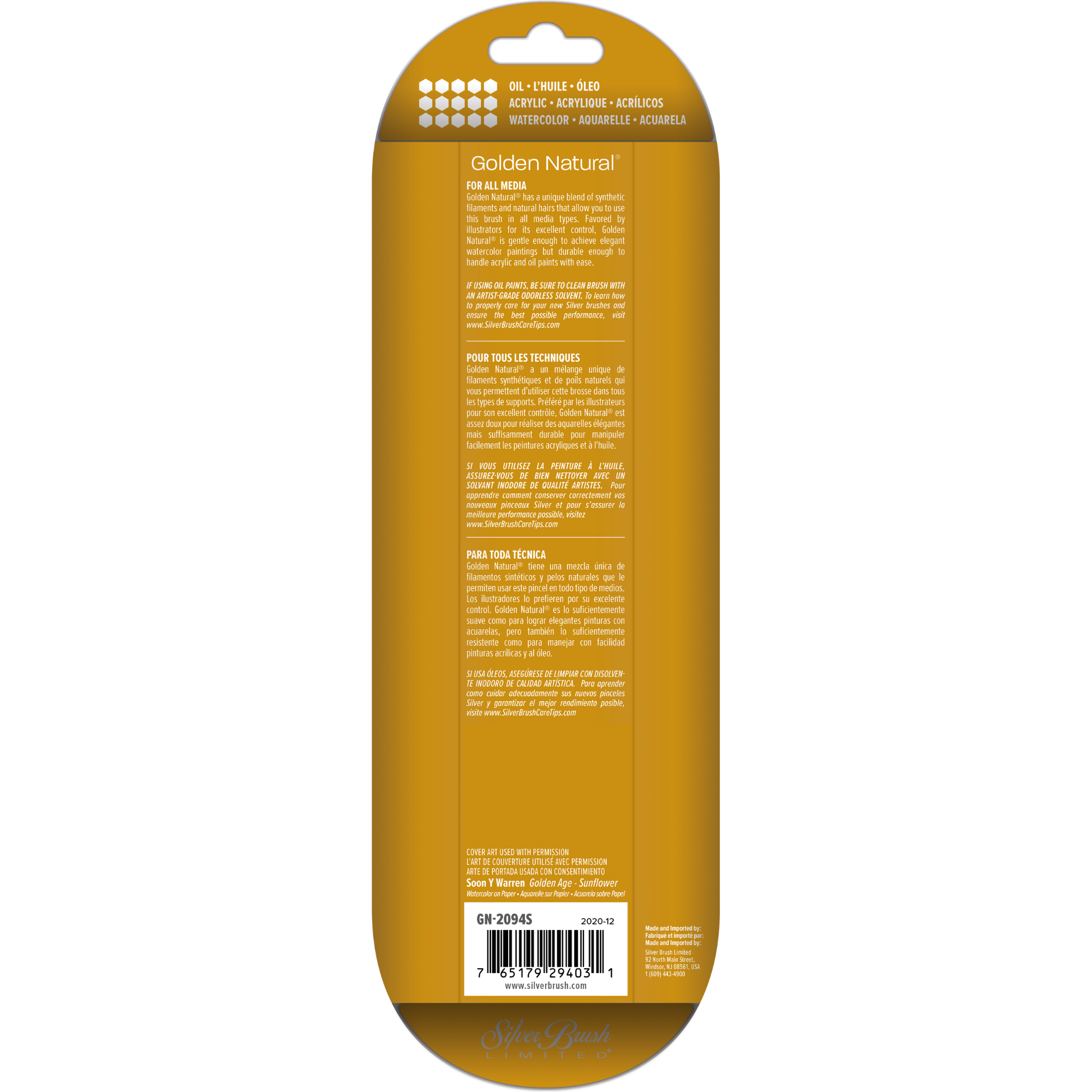 Golden Natural® 4pc Variety Set 4 | Short Handle | GN-2094S
