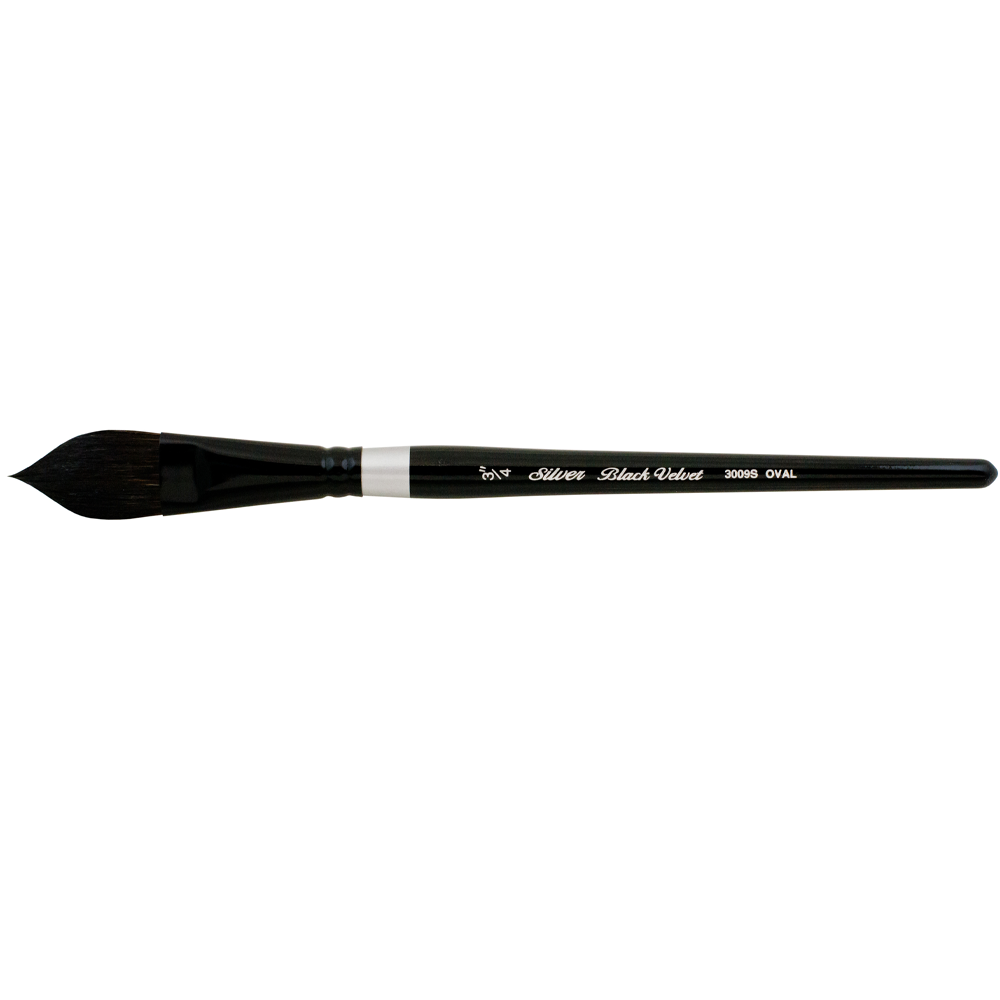 Black Velvet® Oval Wash Paintbrush | Short Handle | 3009S