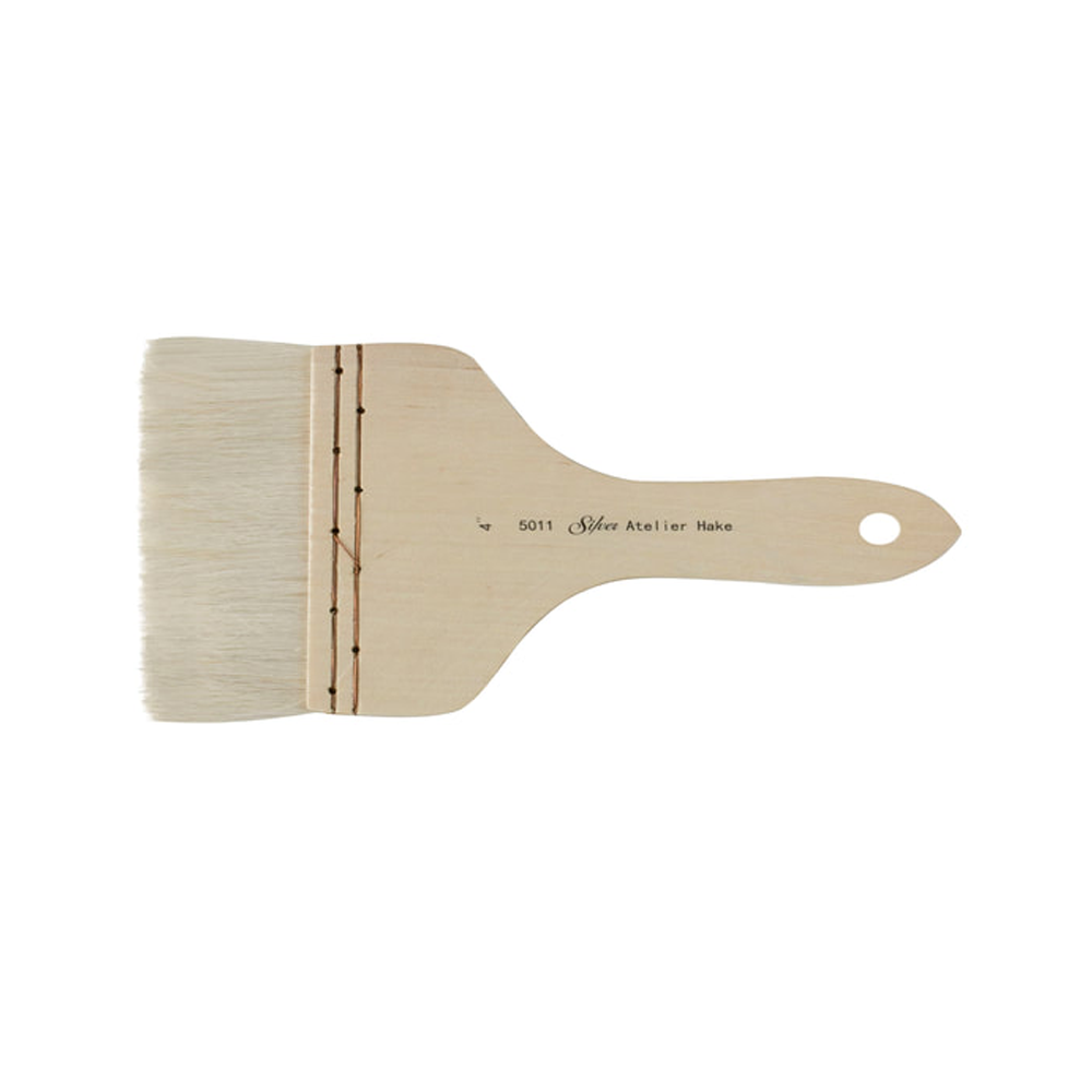 Silver Atelier™ Flat Hake Paintbrush | Short Handle | 5011