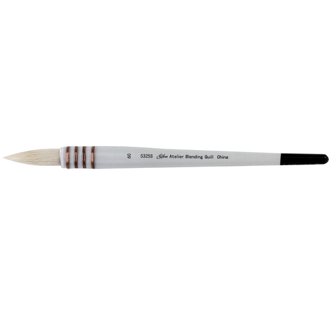 Silver Atelier™ Goat Hair Blending Quill Paintbrush | Short Handle | 5325S
