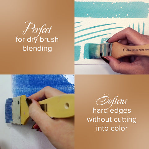 Alpine White™ Wide Wash Blender Paintbrush | Short Handle | 5514S