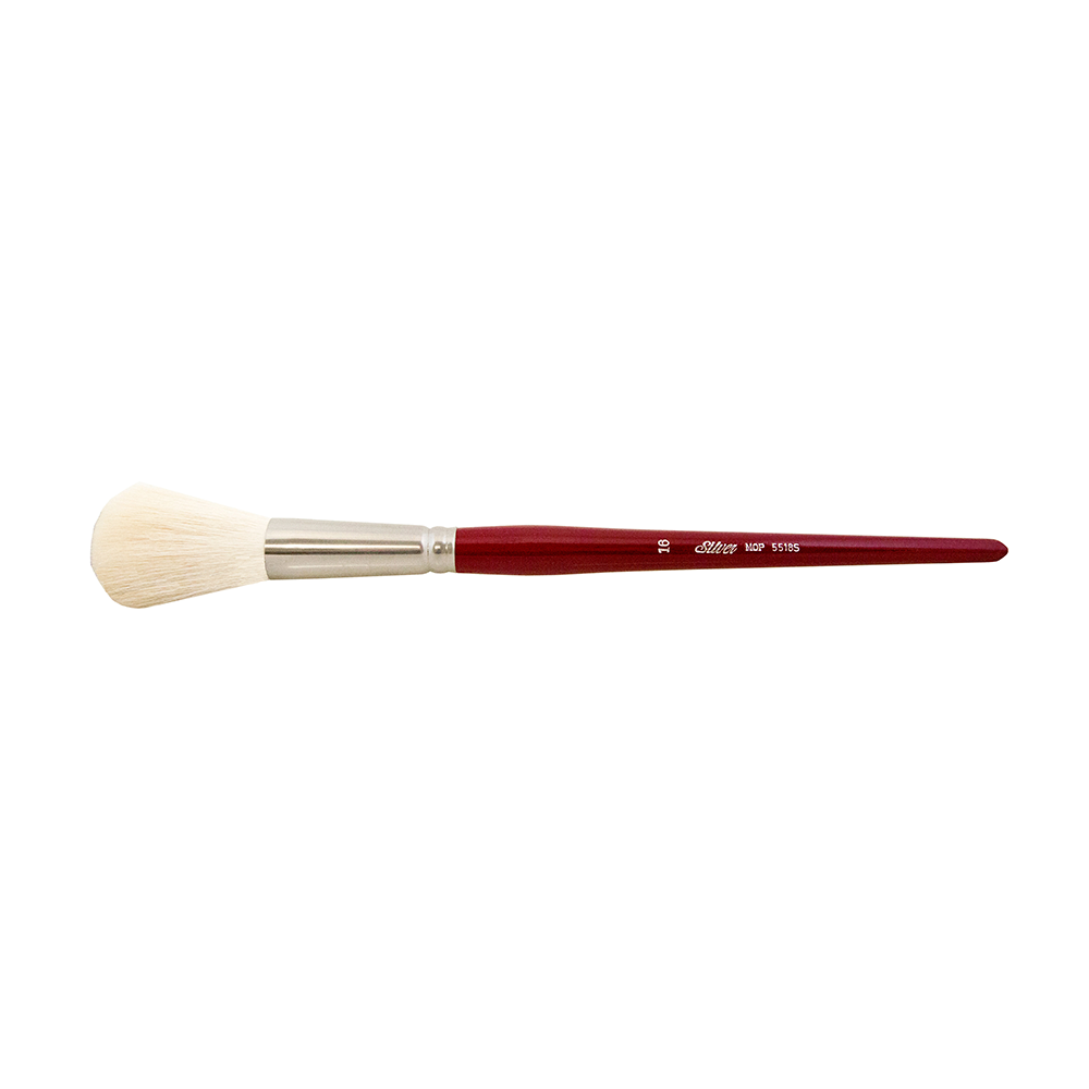 Silver Mop™ White Round Paintbrush | Short Handle | 5518S
