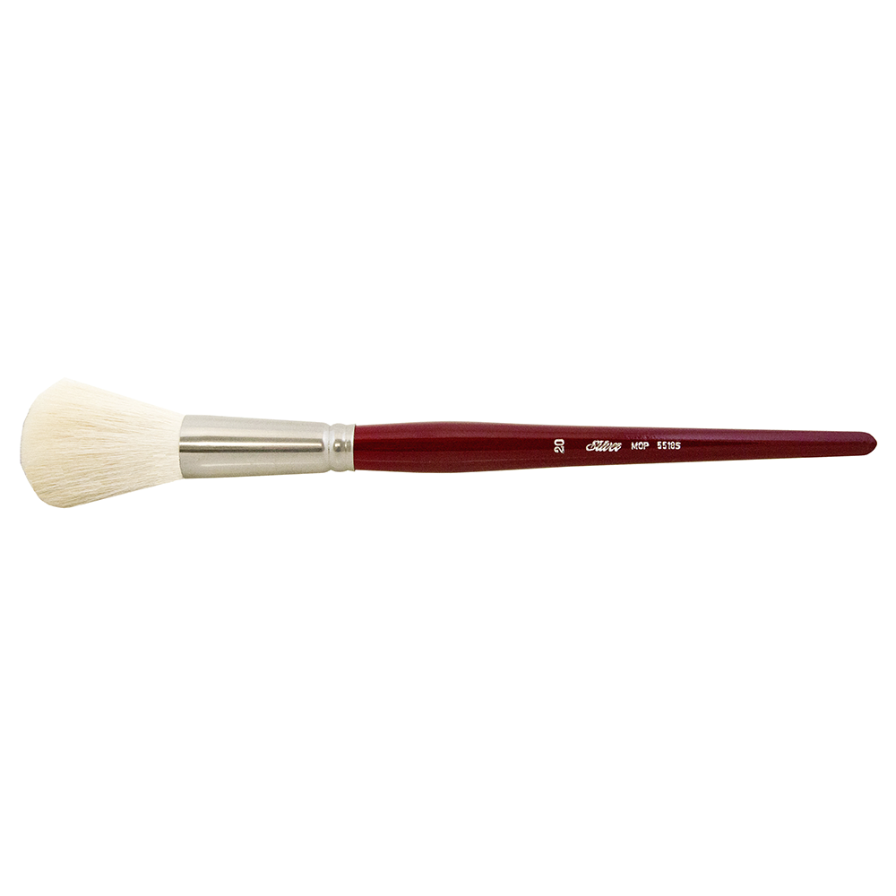 Silver Mop™ White Round Paintbrush | Short Handle | 5518S