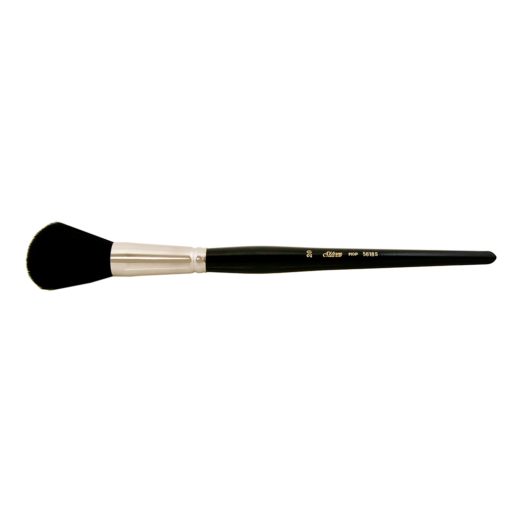 Silver Mop™ Black Round Paintbrush | Short Handle | 5618S