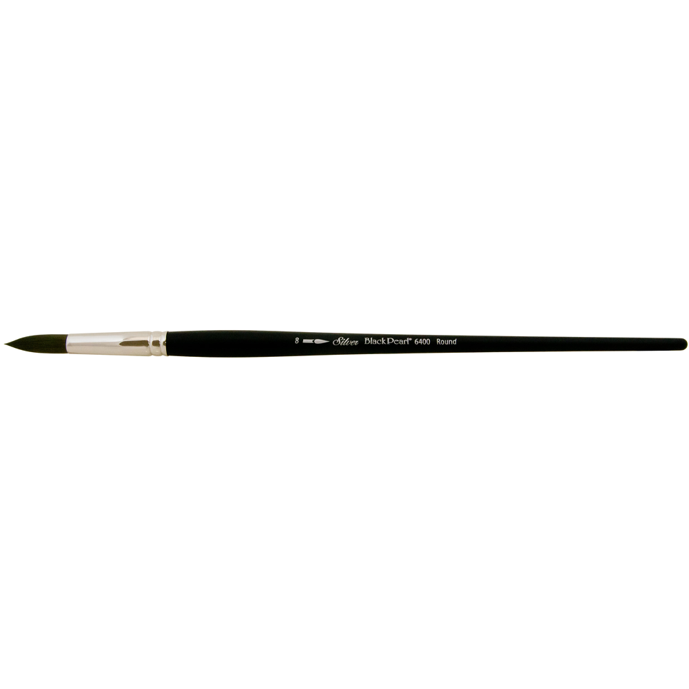 Black Pearl® Round Paintbrush | Long Handle | 6400