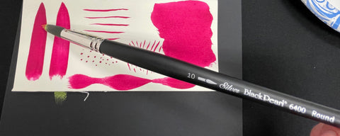 Black Pearl® Round Paintbrush | Long Handle | 6400
