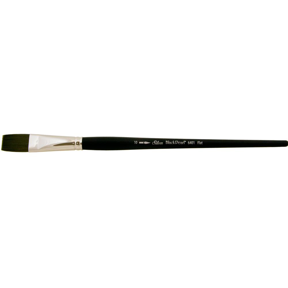 Black Pearl® Flat Paintbrush | Long Handle | 6401