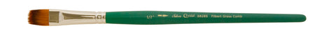 Crystal™ Filbert Grass Comb Paintbrush | Short Handle | 6828S