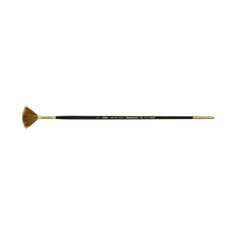 Renaissance® Fan Paintbrush | Long Handle | 7104