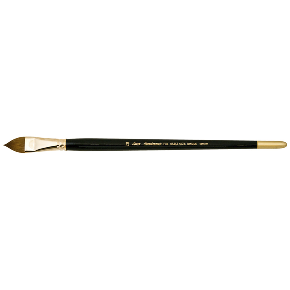 Renaissance® Cats Tongue Paintbrush | Long Handle | 7110