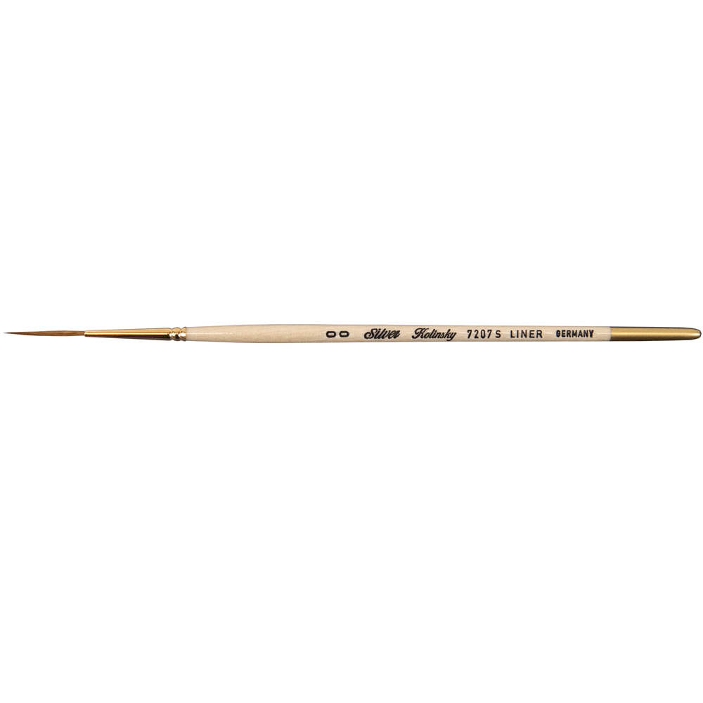 Silver Kolinsky® Liner Paintbrush | Short Handle | 7207S