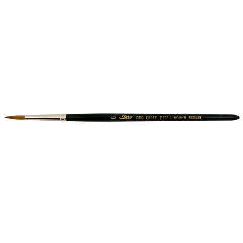 7500S™ Red Sable Round Paintbrush | Short Handle | 7500S - Size 6