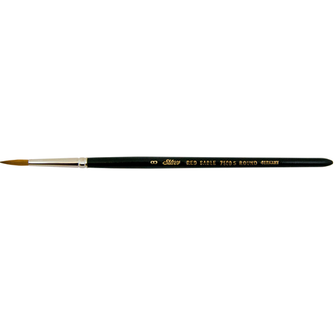 7500S™ Red Sable Round Paintbrush | Short Handle | 7500S - Size 8