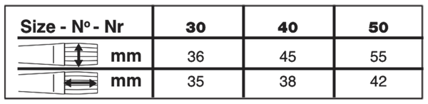Silver Jumbo™ White Hog Bristle Flat Paintbrush | Mid Length Handle | 8001 size chart