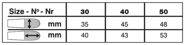 Silver Jumbo™ White Hog Bristle Filbert Paintbrush | Mid Length Handle | 8003 size chart