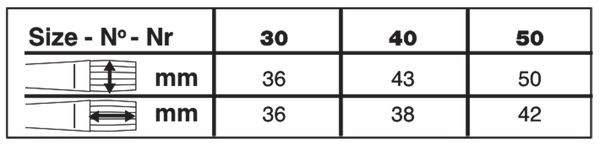 Silver Jumbo™ White Synthetic Flat Paintbrush | Mid Length Handle | 8501 size chart