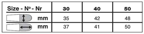 Silver Jumbo™ White Synthetic Filbert Paintbrush | Mid Length Handle | 8503 size chart