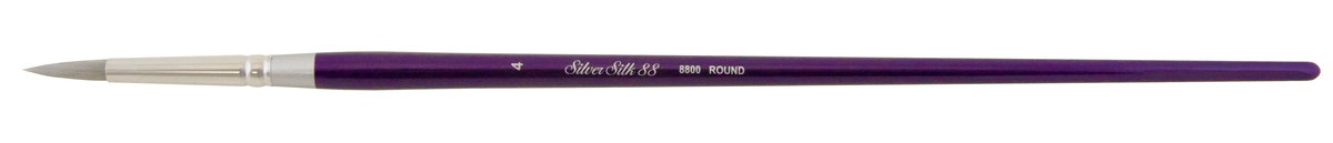 Silver Silk 88® Round Paintbrush | Long Handle | 8800