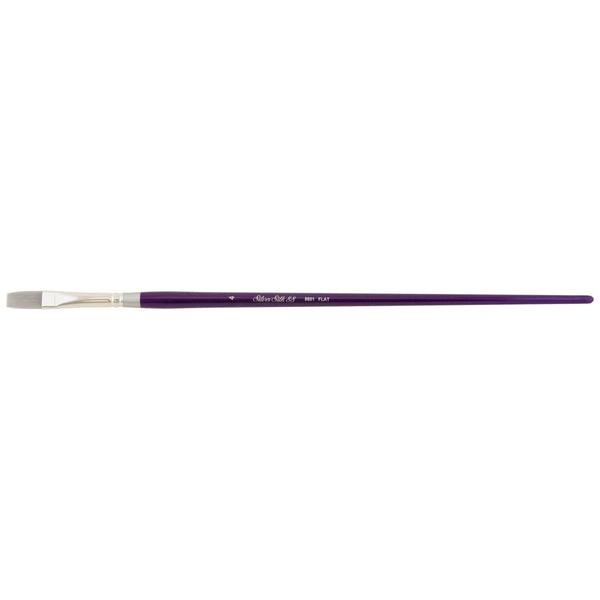 Silver Silk 88® Flat Shader Paintbrush | Long Handle | 8801