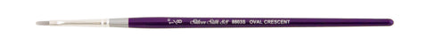 Silver Silk 88® Silver Synthetic Oval Crescent Paintbrush | Short Handle | 8803S